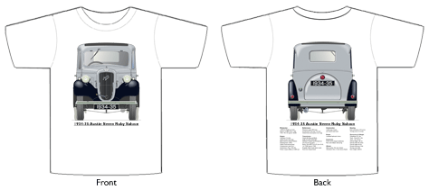 Austin Seven Ruby 1934-35 T-shirt Front & Back